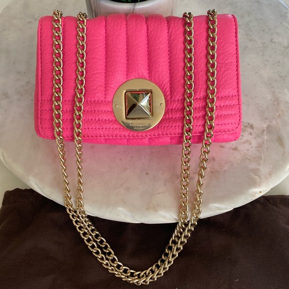 kate spade Handbags - Kate Spade Pink Quilted Bag with Gold Chain